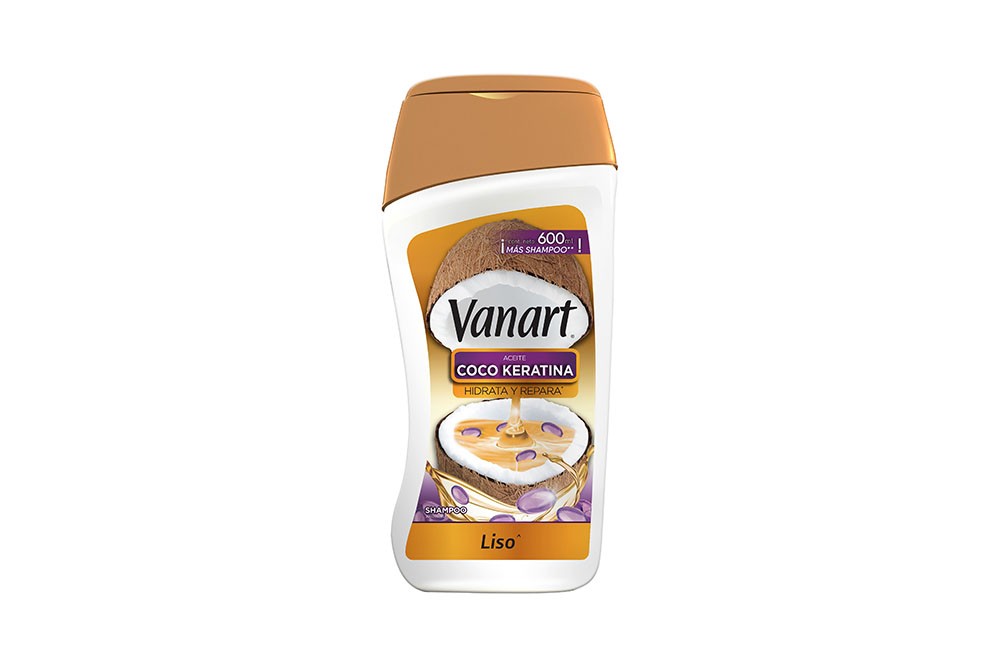 Vanart Shampoo Capilar Liso Coco Keratina 600 ML