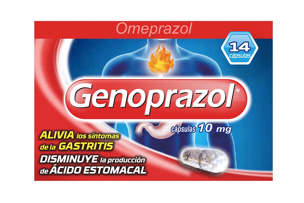 Genoprazol 10 Mg Caja Con 14 Cápsulas Rx1