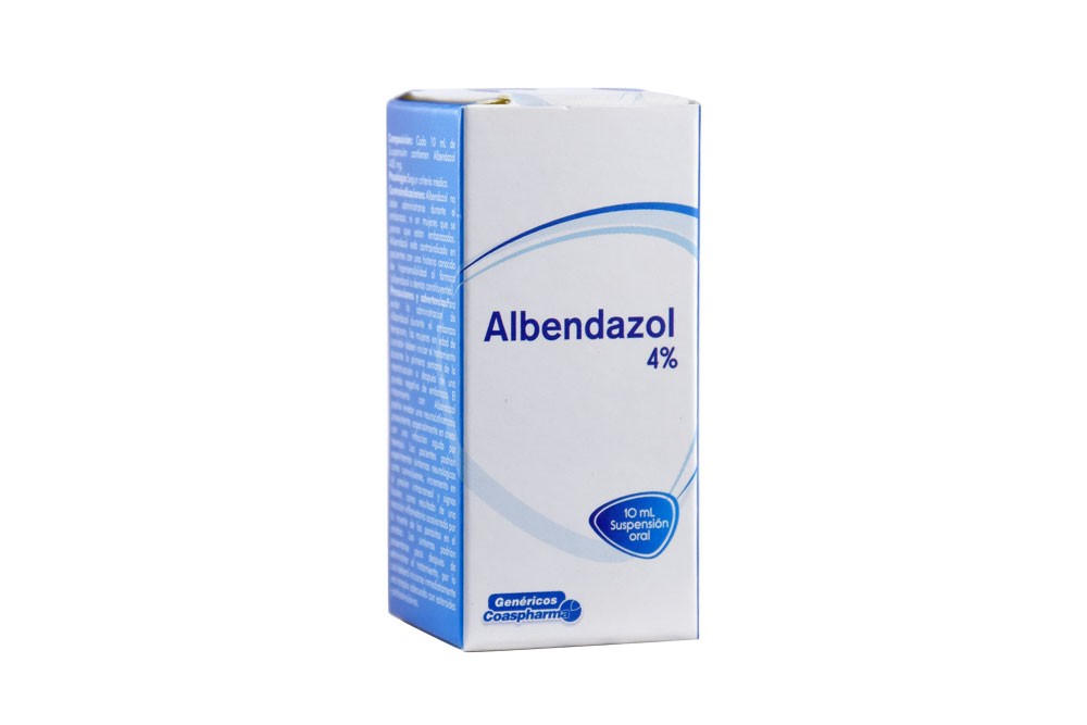 Albendazol 4% Suspensión Caja Con Frasco Con 10 mL Rx