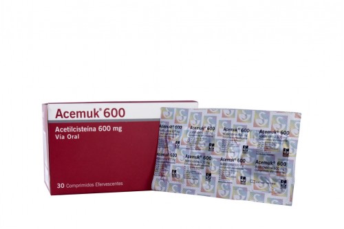 Acemuk 600 mg Caja Con 30 Tabletas Efervescentes
