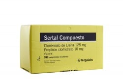 Sertal Compuesto 125 / 10 mg Caja Con 100 Tabletas Rx
