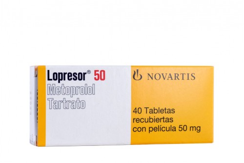 Lopresor 50 Mg Caja Con De 40 Tabletas