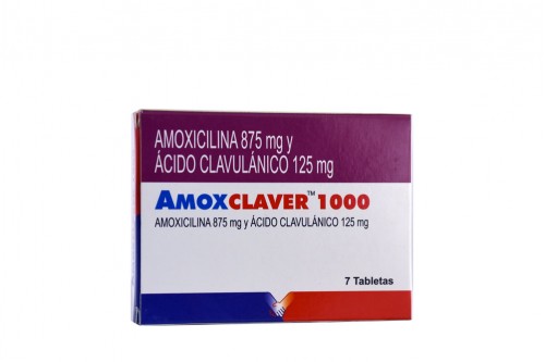 Amoxclaver 1 gr Caja 7 Tabletas Rx Rx2
