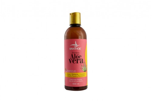 Shampoo Manthoe Aloe Vera Frasco De 500 mL