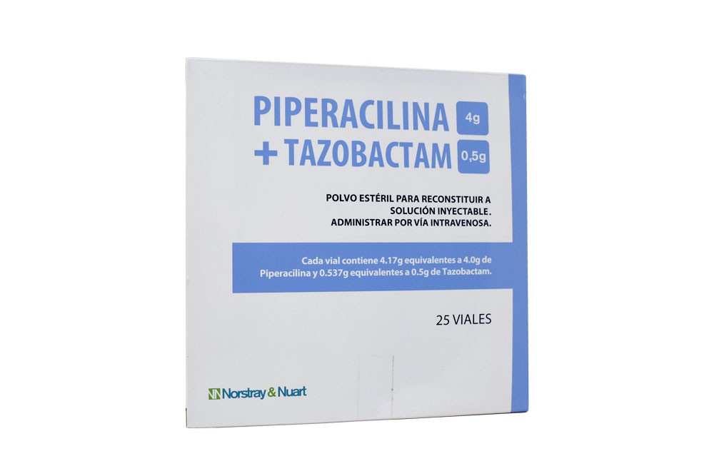 Piperacilina 4G + Tazobactam 500Mg Caja Por 25 Ampollas Rx2