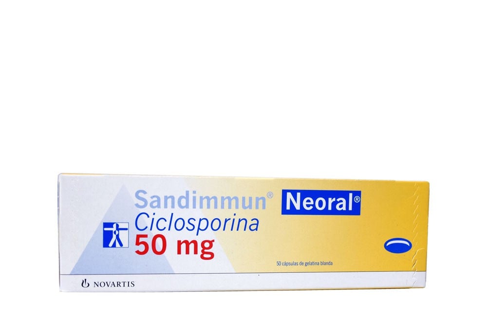 Sandimmun Neoral 50 mg Caja Con 50 Cápsulas Rx1 Rx4