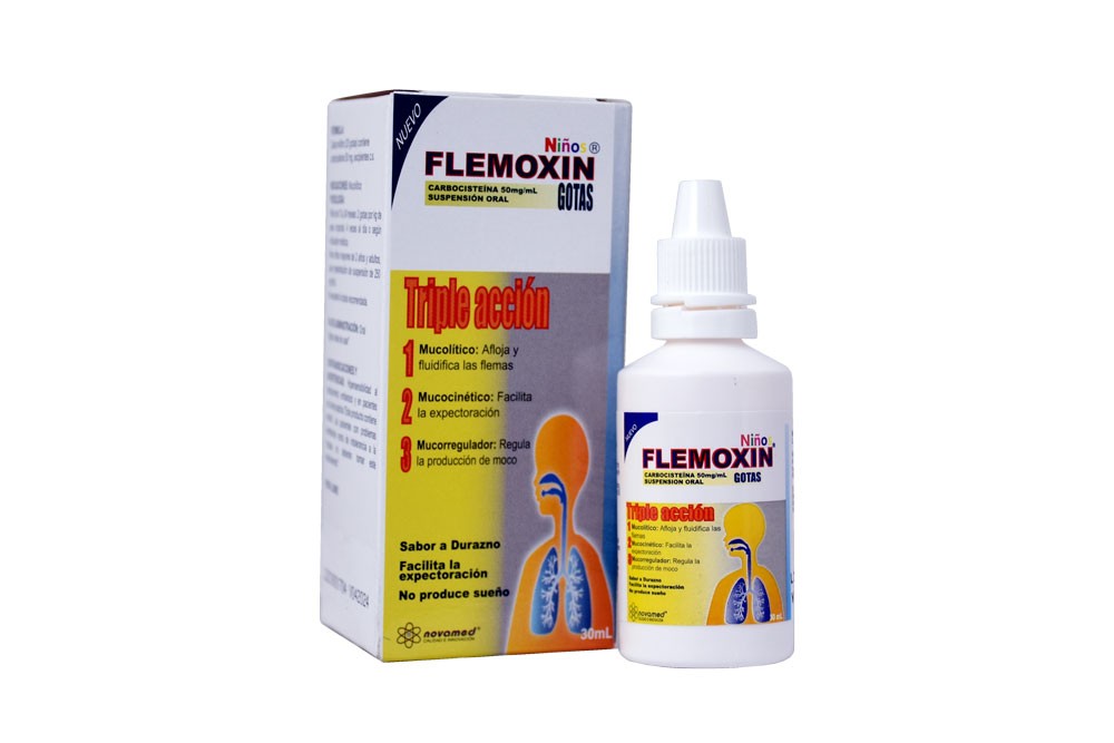 Flemoxin Gotas Ped 50 Mg / Ml Caja Con Frasco Con 30 Ml