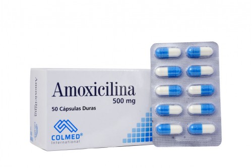 Amoxicilina 500 Mg Caja Con 50 Cápsulas Rx Rx2