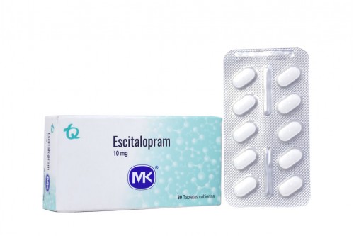 Escitalopram Mk 10 Mg Oral En Caja Por 30 Tabletas Rx