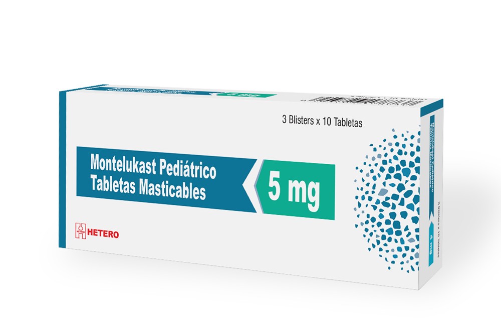 Montelukast Pediatirco 5 mg Caja Con 30 Tabletas Masticables