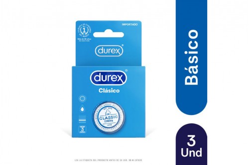 Durex Condon Clasico 3 unidades