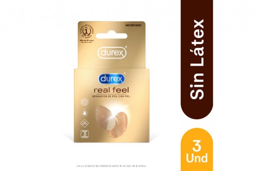 Durex Condon Real Feel sin latex 3 unidades