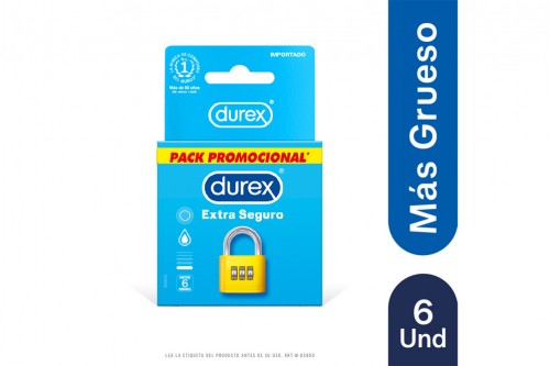 Durex Condon Extraseguro 6 unidades