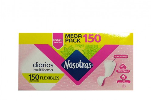 Protectores Nosotras Diarios Flexibles Tela Caja Con 150