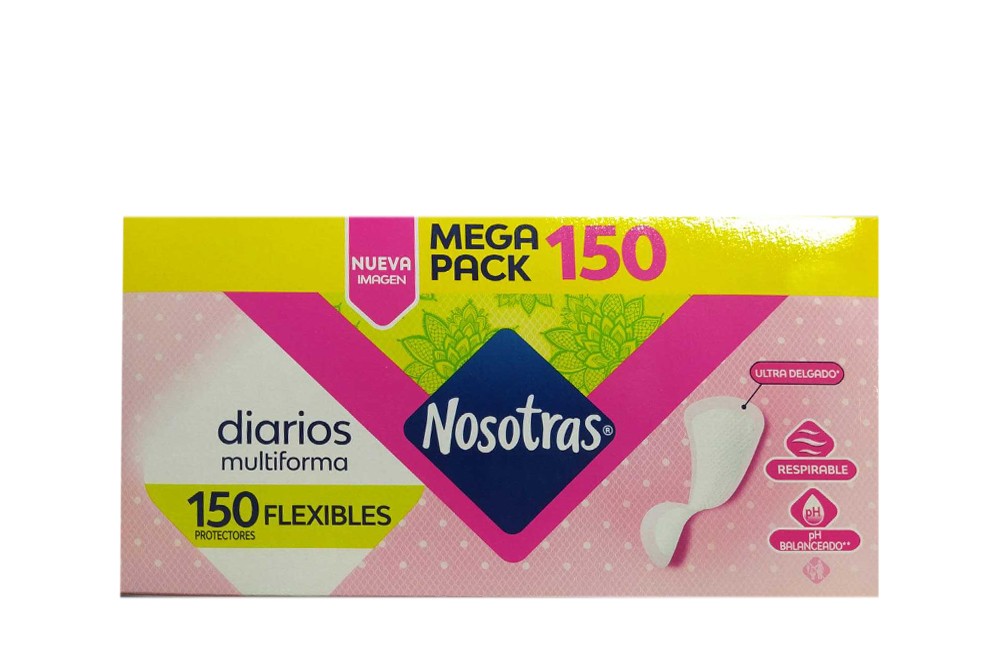 Protectores Nosotras Diarios Flexibles Tela Caja Con 150