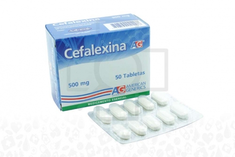 Cefalexina 500 mg Caja Con 50 Tabletas Rx Rx2