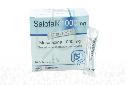 Salofalk 1000 mg Caja Con 20 Sobres Gránulos De Liberación Prolongada Rx Rx1