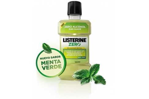 Listerine Zero Menta Verde Frasco Con 500 mL