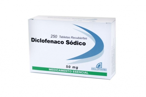 Diclofenaco Sódico 50 mg Caja Con 250 Tabletas Recubiertas Rx