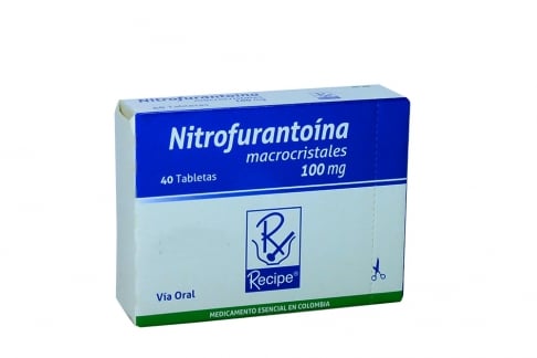 NitroFurANTOÍNA 100 mg Caja Con 40 Tabletas Rx Rx2