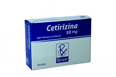 Cetirizina 10 Mg Caja Con 250 Tabletas Rescubiertas