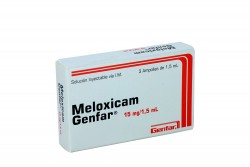 Meloxicam Solución Inyectable 15 mg Caja Con 3 Ampollas 1.5 mL Rx