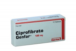Ciprofibrato Genfar 100 mg Caja Con 10 Tabletas Rx Rx1