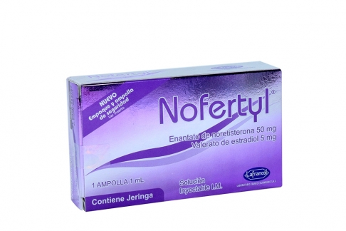 Nofertyl 50 mg / 5 mg Solución Inyectable Caja Con 1 Ampolla De 1 mL Rx Rx1