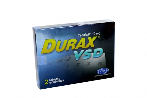 Durax VSD 10 mg Caja Con 2 Tabletas Recubiertas Rx Rx4