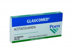 Glaucomed 250 mg Caja Con 10 Tabletas Rx