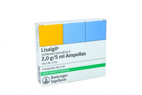Lisalgil Inyectable 2 g / 5 mL Caja Con 3 Ampollas Rx