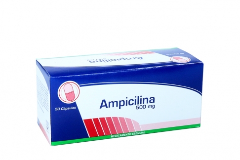 Ampicilina 500 mg Caja Con 50 Cápsulas Rx Rx2