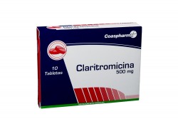 Claritromicina Coaspharma 500 mg Caja Con 10 Tabletas Rx2