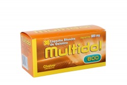 Multidol 800 mg Caja Con 30 Cápsulas Blandas De Gelatina Rx