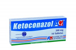 Ketoconazol 200 mg Caja Con 10 Tabletas Rx.