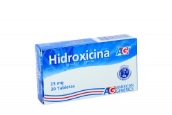 Hidroxicina 25 mg Caja De 30 Tabletas Rx