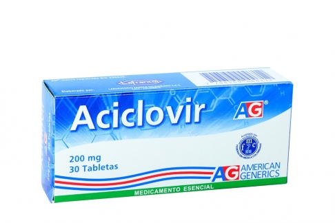 Aciclovir 200 mg Caja Con 30 Tabletas Rx