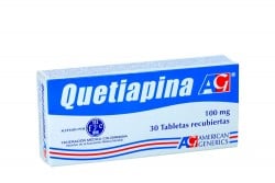 Quetiapina 100 mg Caja Con 30 Tabletas Recubiertas Rx4