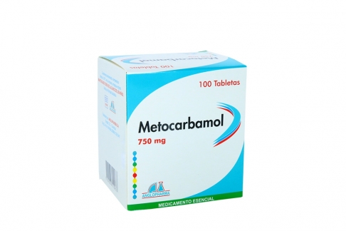 Metocarbamol 750 mg Caja Con 100 Tabletas Rx
