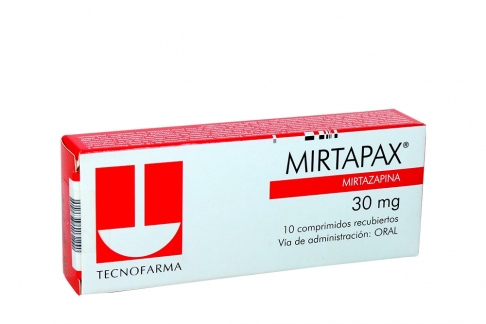 Mirtapax 30 mg Caja Con 10 Comprimidos Recubiertos Rx Rx1