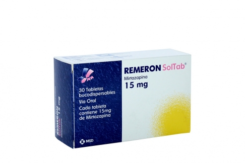 Remeron Soltab 15 mg Caja Con 30 Tabletas Bucodispersables Rx4