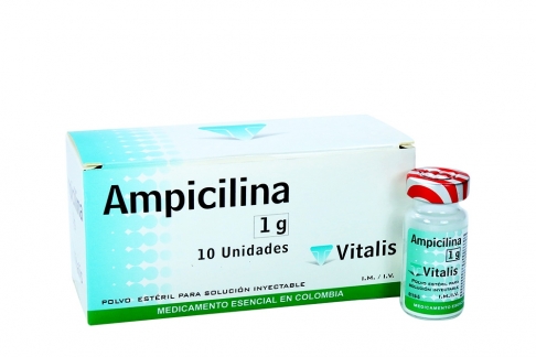 Ampicilina Polvo Para Solución 1 g Caja Con 10 Unidades Rx2