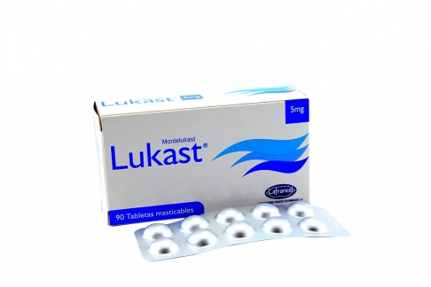 Lukast 5 mg Caja Con 90 Tabletas Masticables Rx