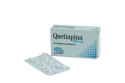Quetiapina 100 mg Caja Con 30 Tabletas Recubiertas Rx4.-