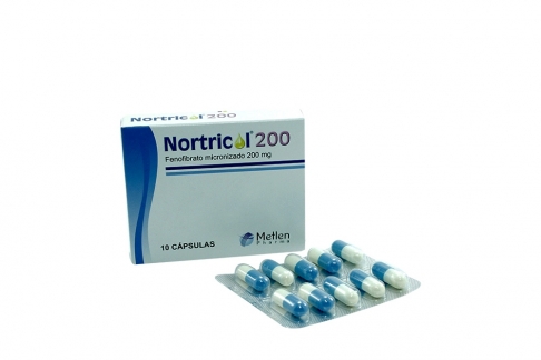Nortricol 200 mg Caja Con 10 Cápsulas Rx4