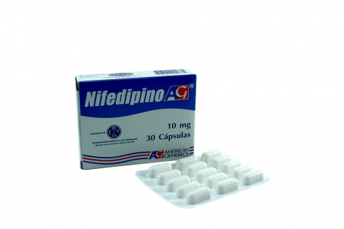 Nifedipíno 10 mg Caja Con 30 Cápsulas Rx