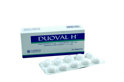 Duoval H 5 / 160 / 12.5 mg Caja Con 30 Tabletas Rx4