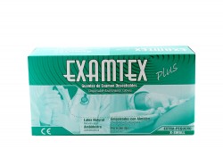 Guante Examen Examtex Plus Talla XS Caja Con 100 Unidades - Antibacteriano