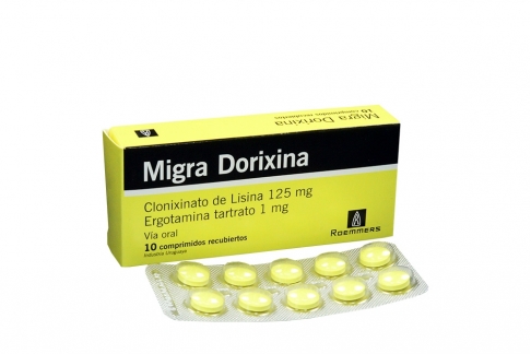 Migradorixina 125 / 1 mg Caja Con 10 Comprimidos Recubiertos Rx