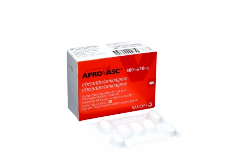 Aprovasc 300 / 10 mg Caja Con 28 Comprimidos Recubiertos Rx Rx1 Rx4